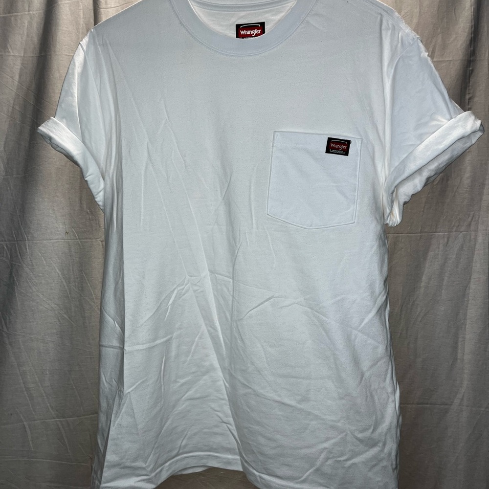 Wrangler White Short Sleeve Tee with Pocket